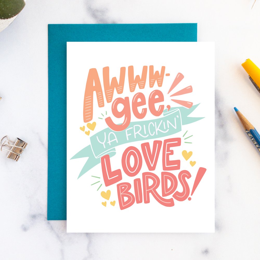 GREETING CARD - LOVEBIRDS