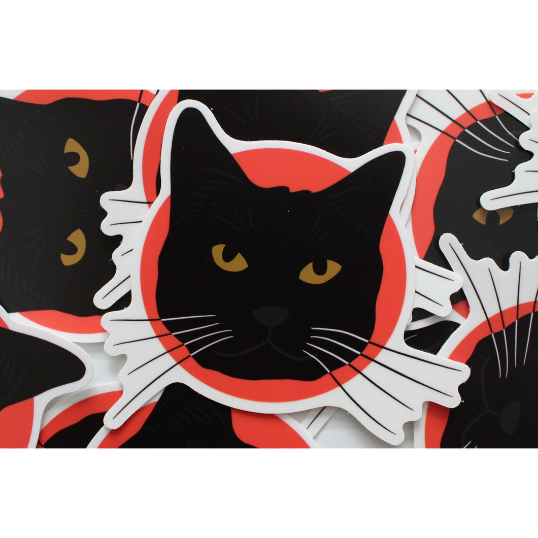 sticker - black cat