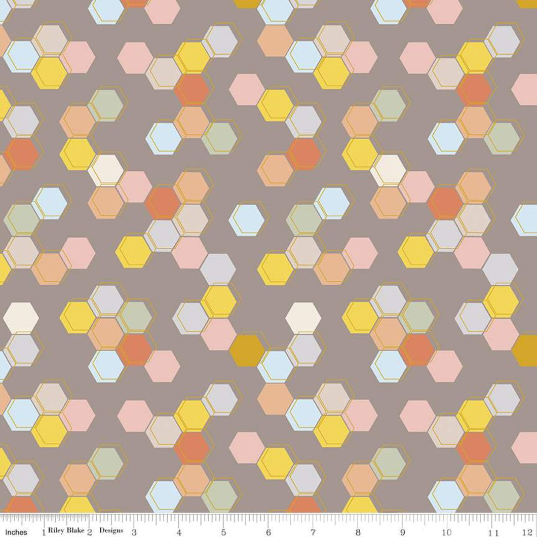 Fabric - Harmony Honeycomb Gray