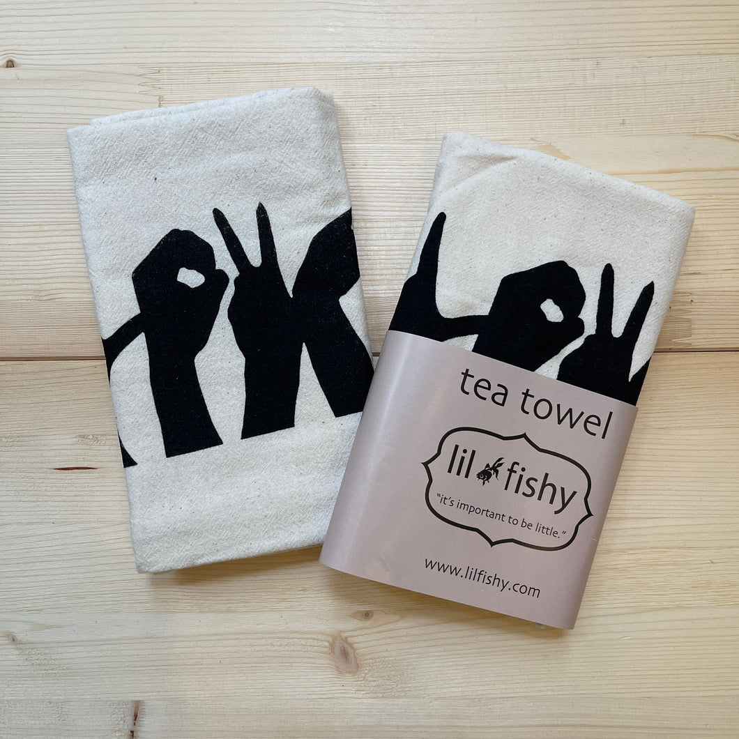tea towel - LOVE