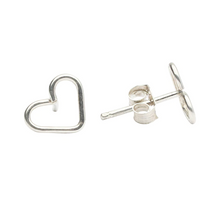 Load image into Gallery viewer, earrings - Heart Wire wrapped Studs
