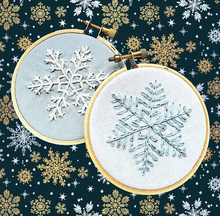 Load image into Gallery viewer, Snowflake Ornament DIY mini embroidery kit
